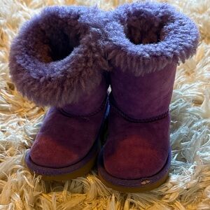 UGG Purple Furry Kids Boots